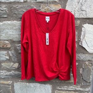 ❤️ Nic+Zoe Vivid Red Long Sleeve Top ❤️